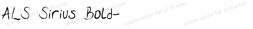 ALS Sirius Bold字体转换